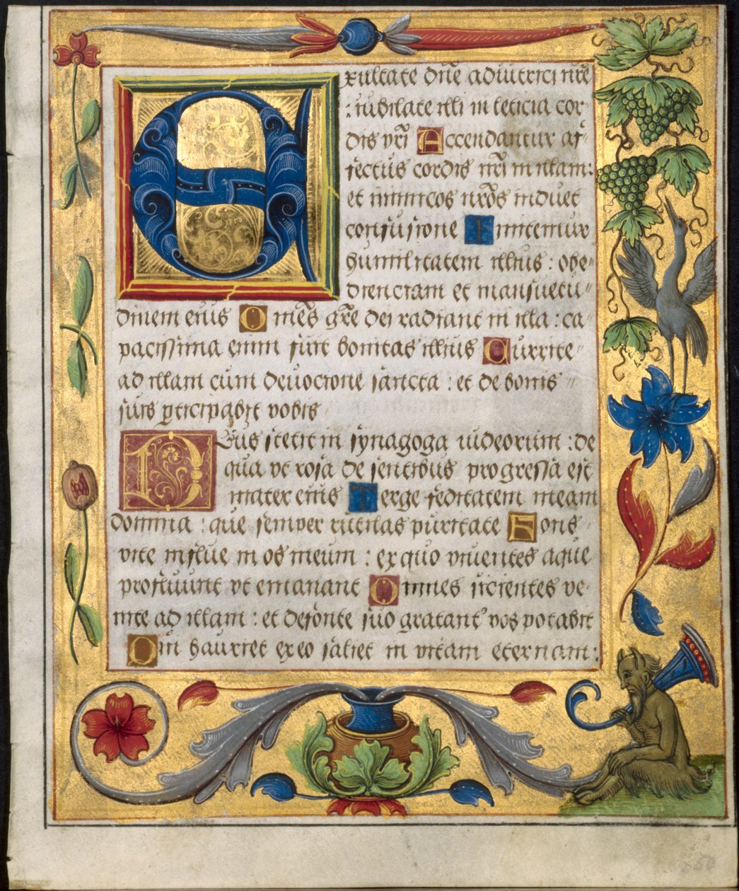 Bir Mezmur ve Dua Kitabından Yaprak: Süs Kenarlı İlk E...recto, c. 1524. by Unbekannt