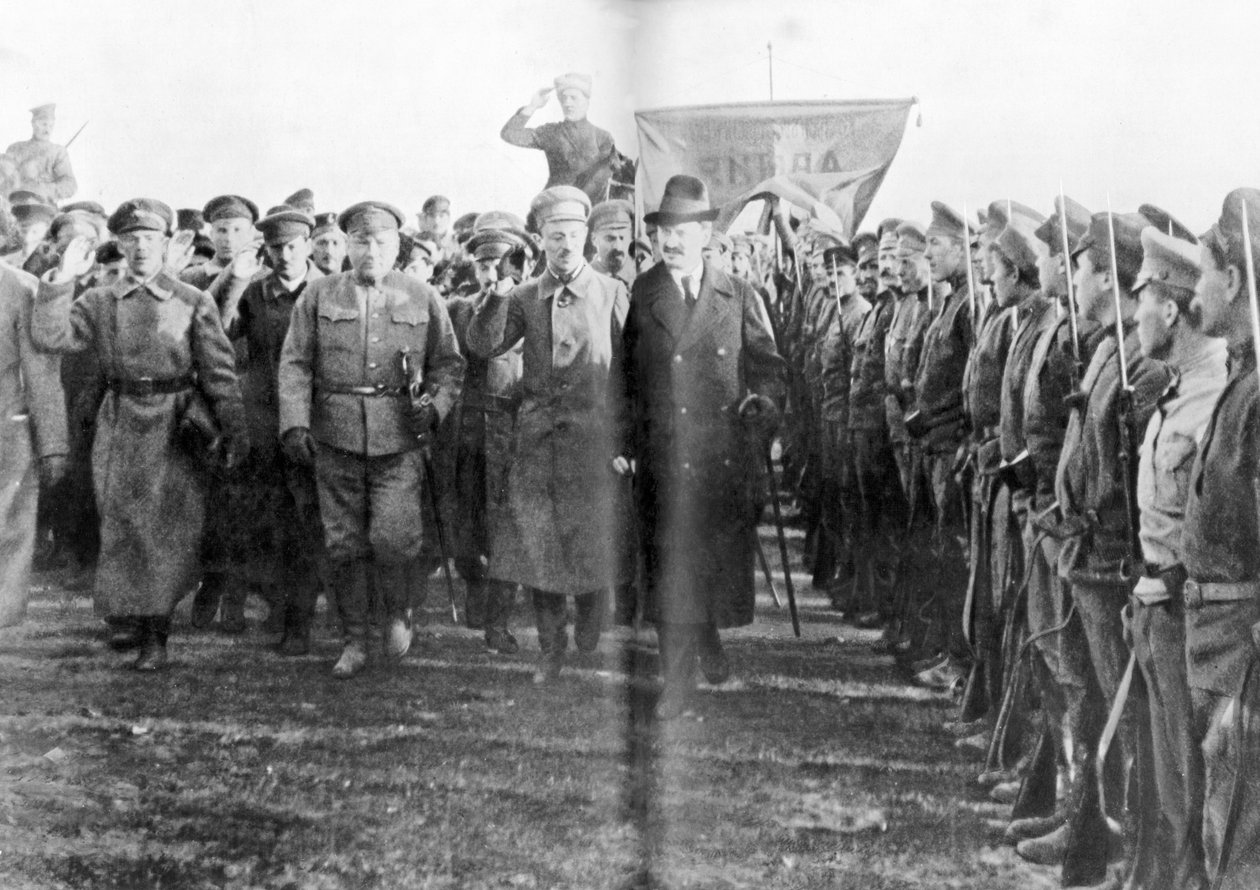 Halkın Savaş Komiseri Leon Troçki, Moskova, Rusya, 1918