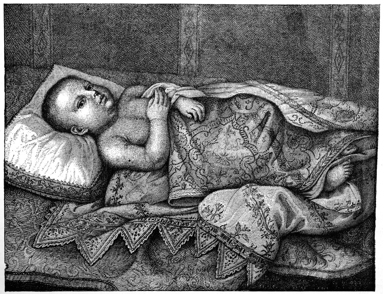 Leopoldo de Medici 1617-1675 beşiğinde, 1882 by Unbekannt