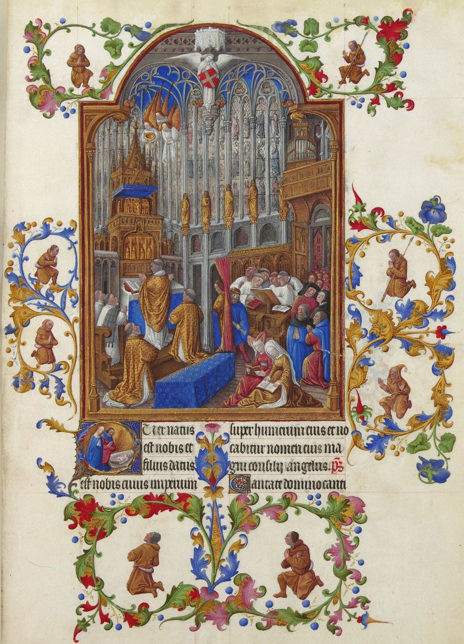 Les Très Riches Heures du Duc de Berry, Folio 158r - Noel Ayini by Unbekannt