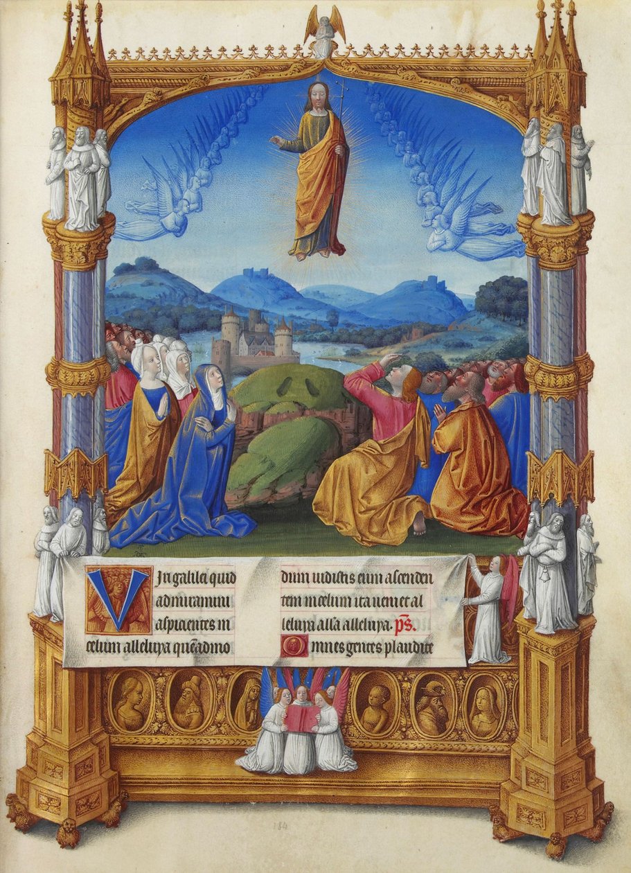 Les Très Riches Heures du Duc de Berry, Folio 184r - Yükseliş by Unbekannt