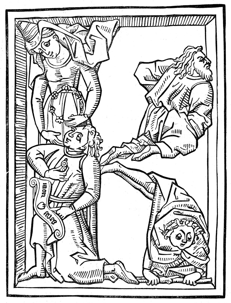 K harfi, ilk harflerin alfabesi, 1462 1844 by Unbekannt