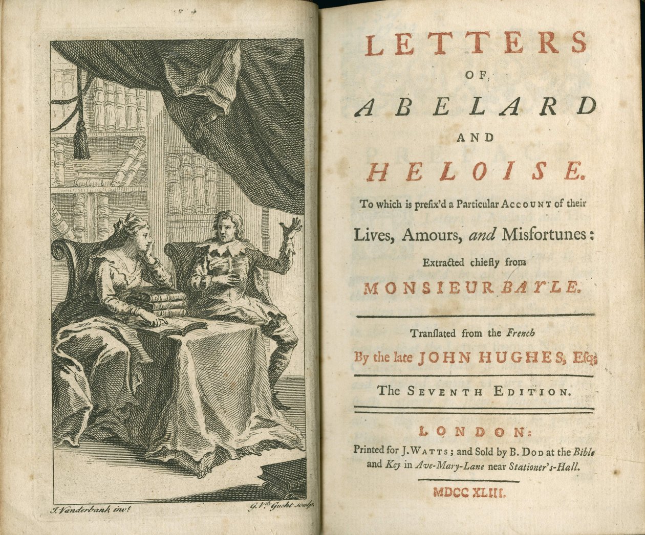 Abelard ve Heloise'nin Mektupları, 1743 by Unbekannt