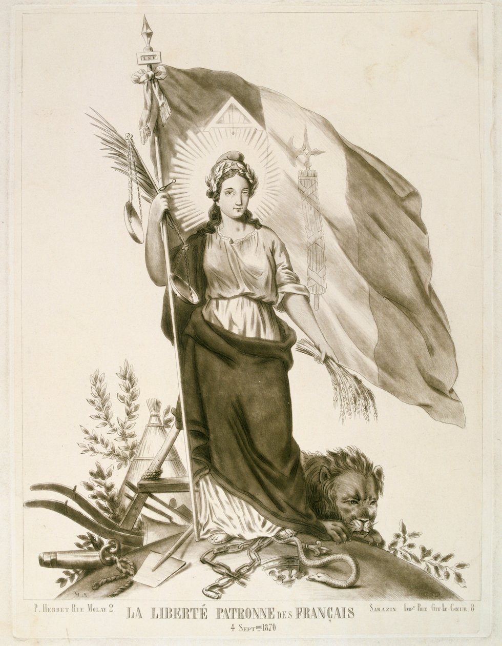 Özgürlük, Fransızların Patronu, 1870 by Unbekannt