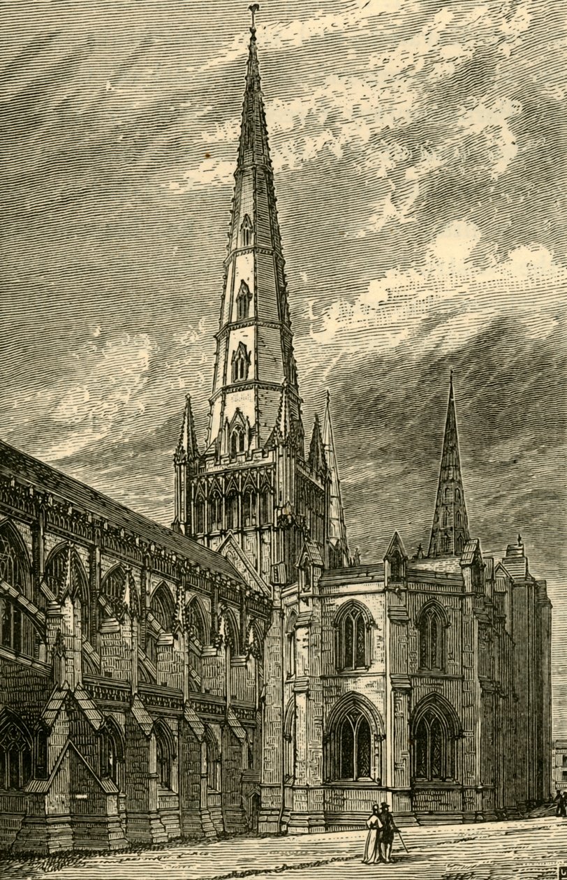 Lichfield Katedrali Dış, 1898. by Unbekannt