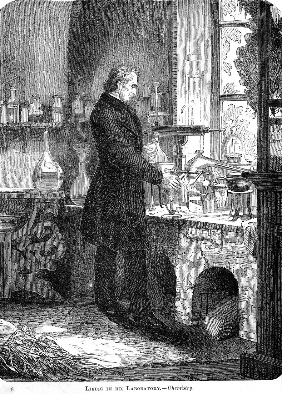 Laboratuvar Kimyasında Liebig, 19. yüzyılın ortaları c1885 by Unbekannt