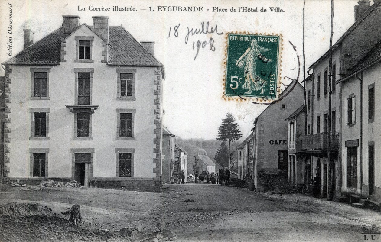 Limuzin, Correze (19), Eygurande: Place de l