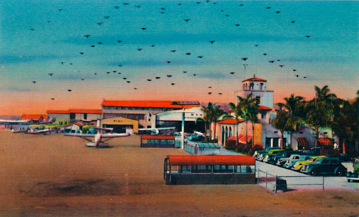 Lindbergh Sahası ve Yönetim Binası. San Diego, Kaliforniya, 1941 by Unbekannt
