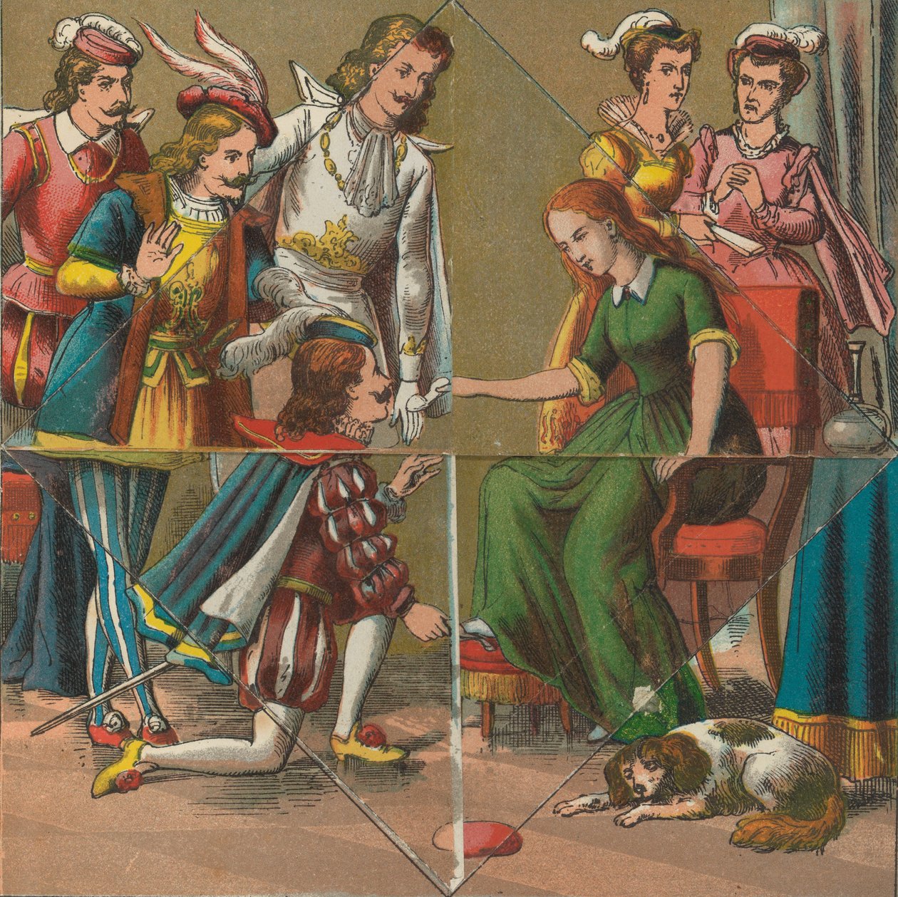 Sürpriz Resimlerle Kırmızı Başlıklı Kız ve Külkedisi, ca. 1875. by Unbekannt