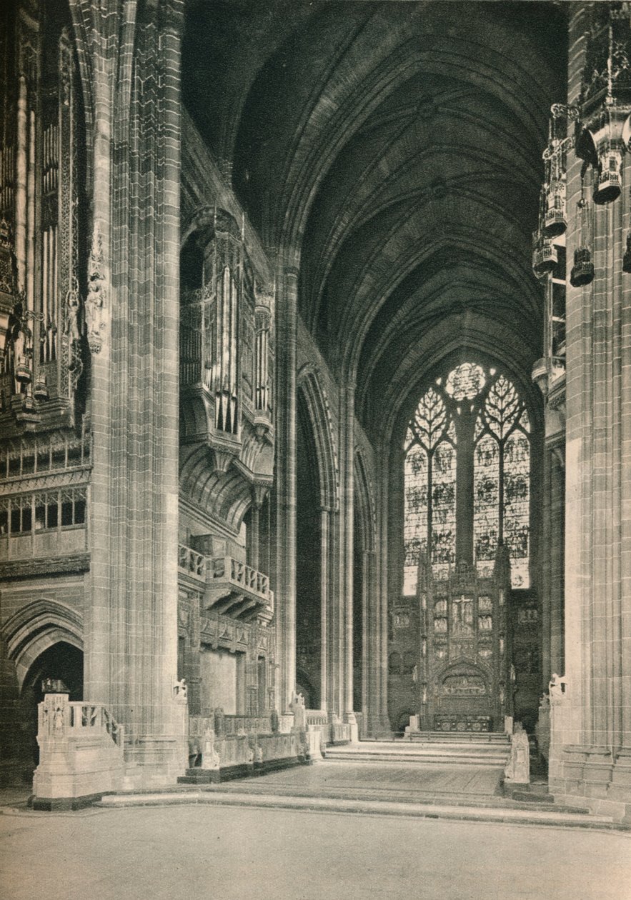 Liverpool Katedrali: Koro, Doğuya Bakıyor. Mimar, Sir G. Gilbert Scott, R.A., 1924 by Unbekannt