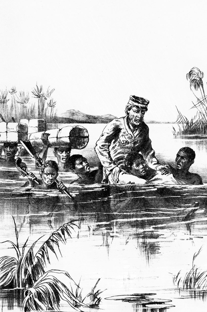 Livingstone son yolculuğunda, 19. yüzyıl by Unbekannt