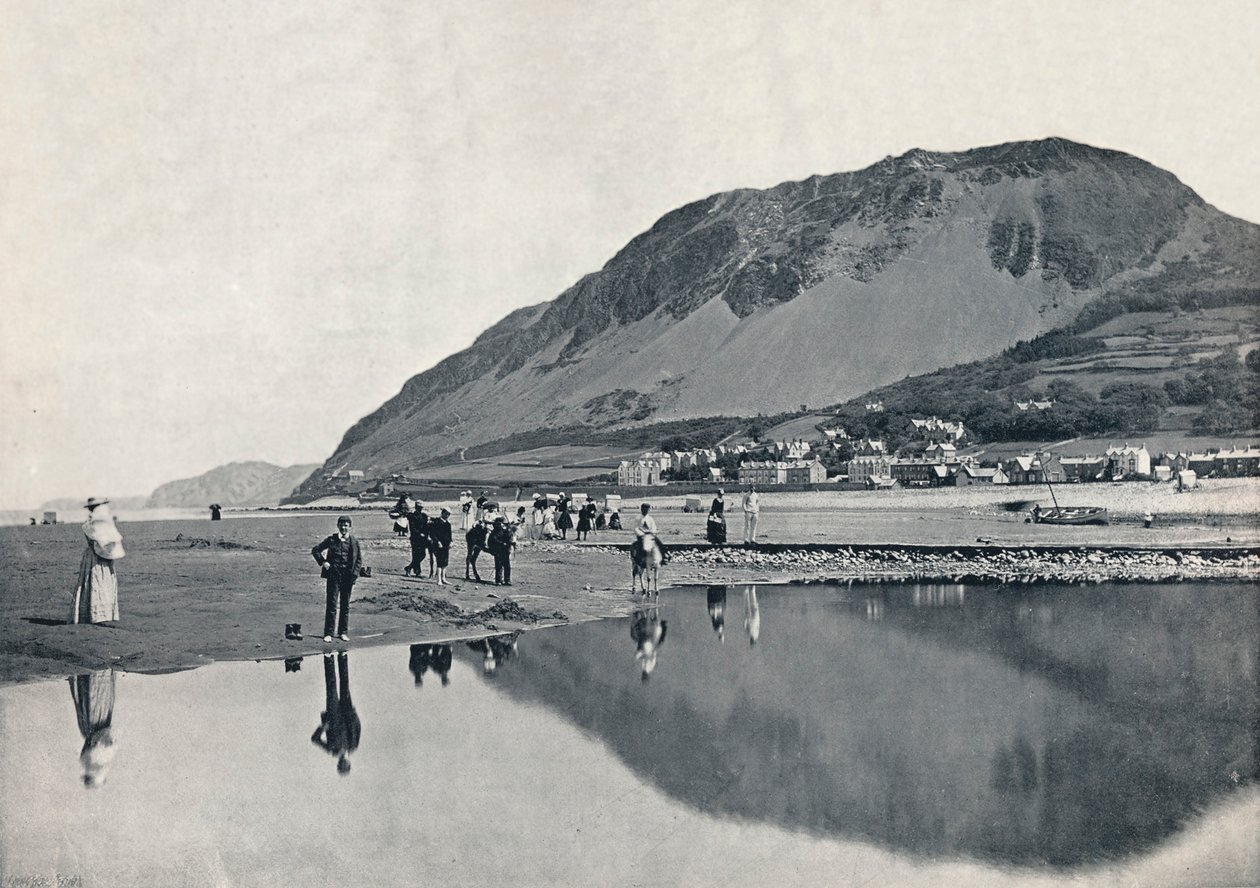 Llanfairechan - Köy ve Penmaenmawr Dağı, 1895 by Unbekannt