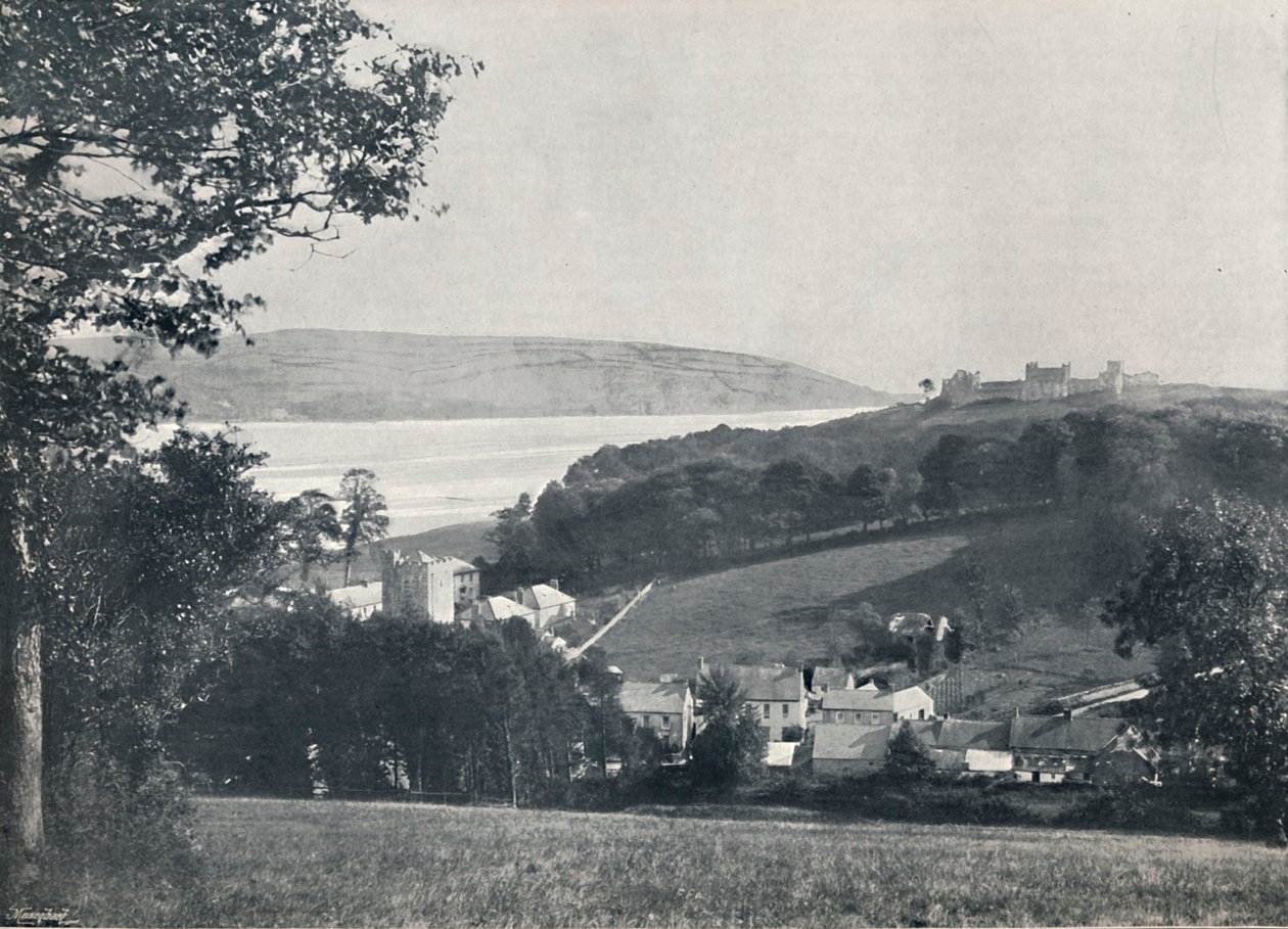 Llanstephan - Köy ve Kale-Taçlı Tepe, 1895 by Unbekannt