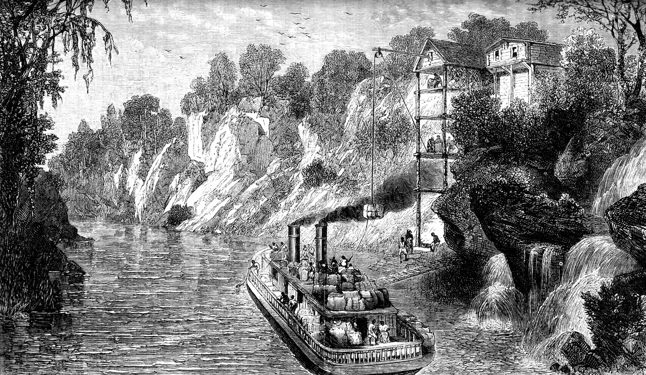 Pamuklu buharlı pişiricinin yüklenmesi, ABD, c1880 by Unbekannt