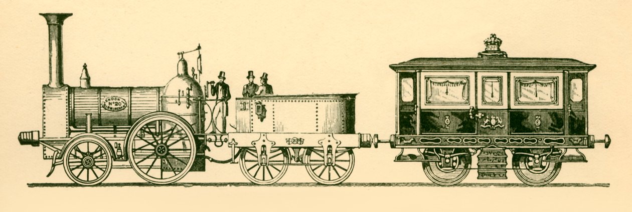 Lokomotif ve Kraliyet Salonu, Londra ve Birmingham Demiryolu, 1843, 1930. by Unbekannt