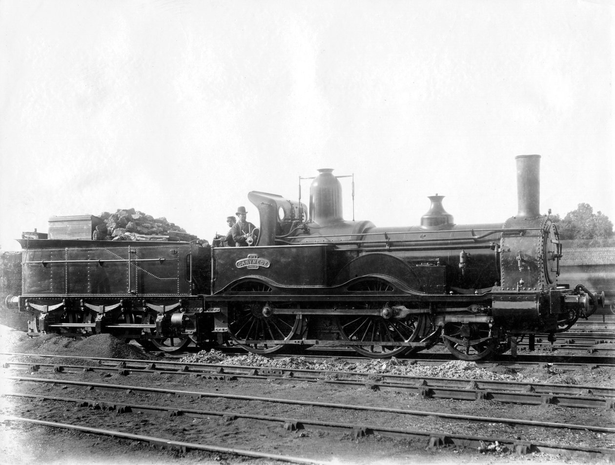 Londra ve Güney Batı Demiryolu LSWR Lokomotif No 5, Ganymede ve ihale, c1873 by Unbekannt