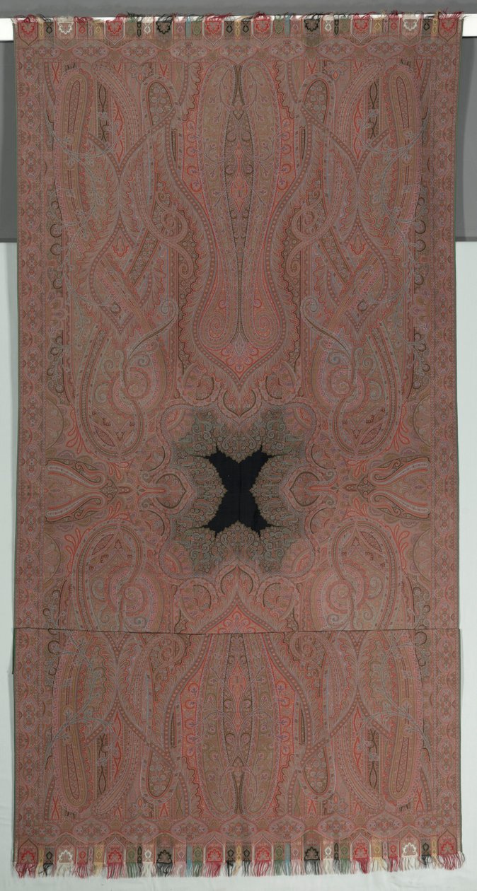 Büyük Simetrik Botehli Küçük Siyah Merkezli Uzun Şal, 1855-1862. by Unbekannt