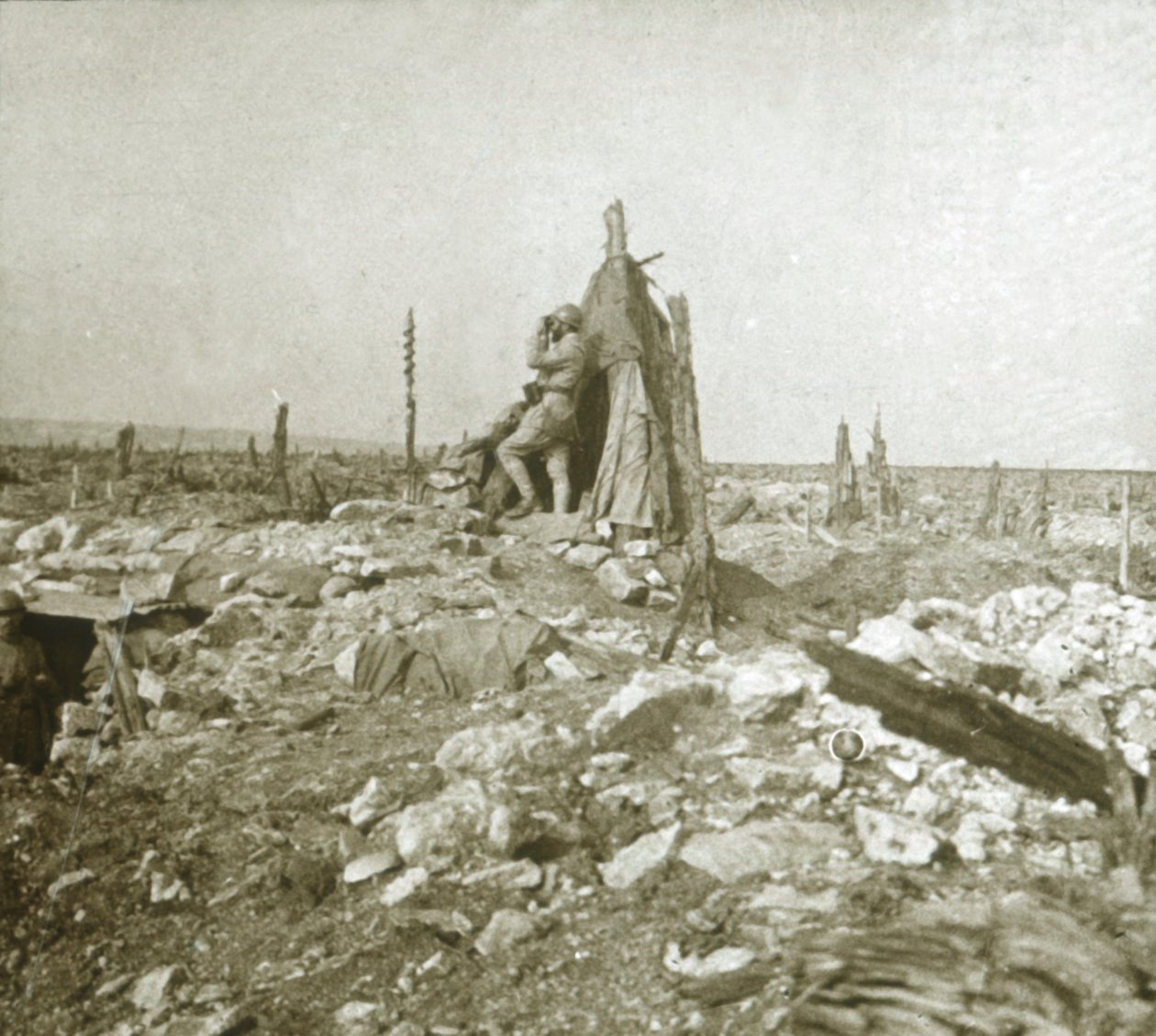 Gözetleme noktası, Fort Vaux, kuzey Fransa, c1914-c1918 by Unbekannt