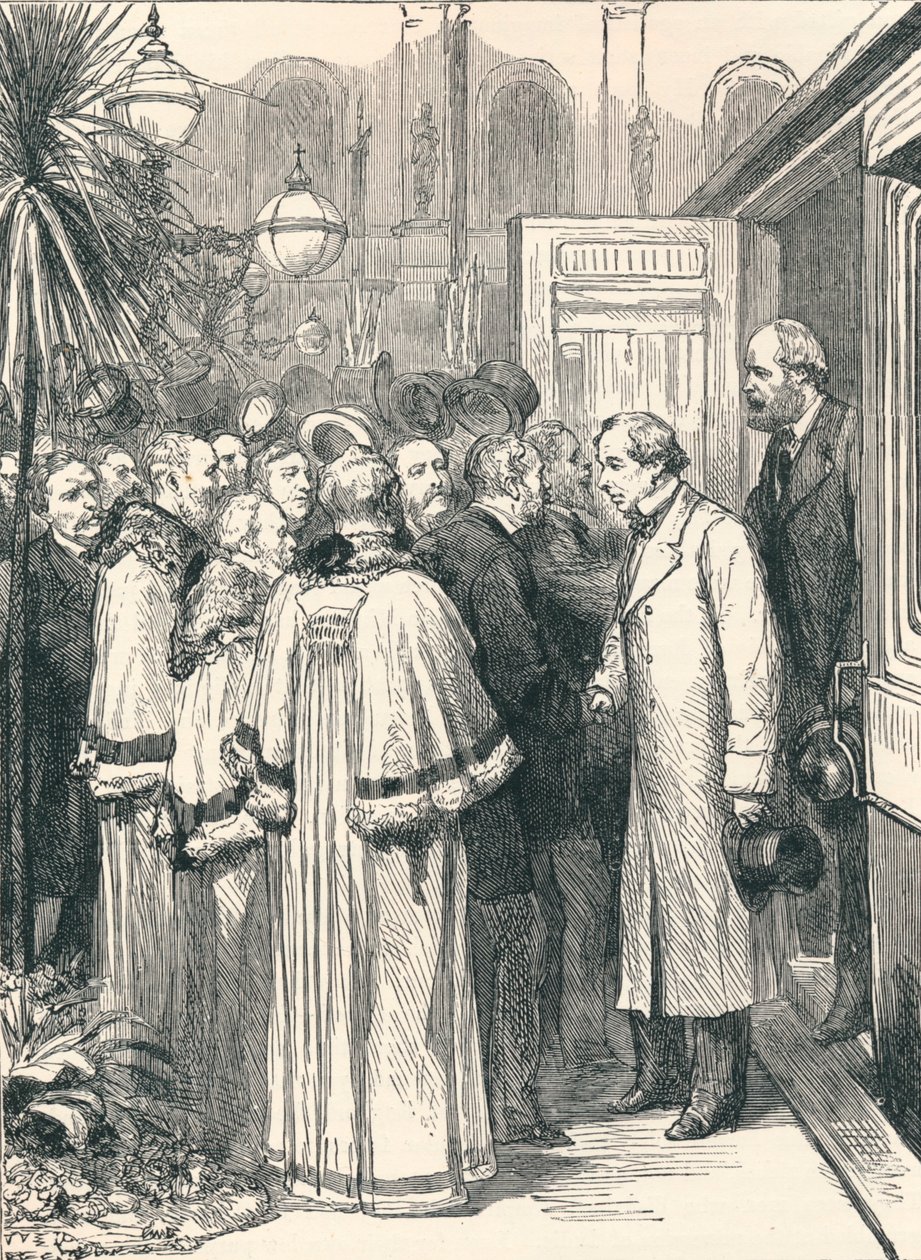 Lord Beaconsfield ve Lord Salisbury, Charing Cross Tren İstasyonu