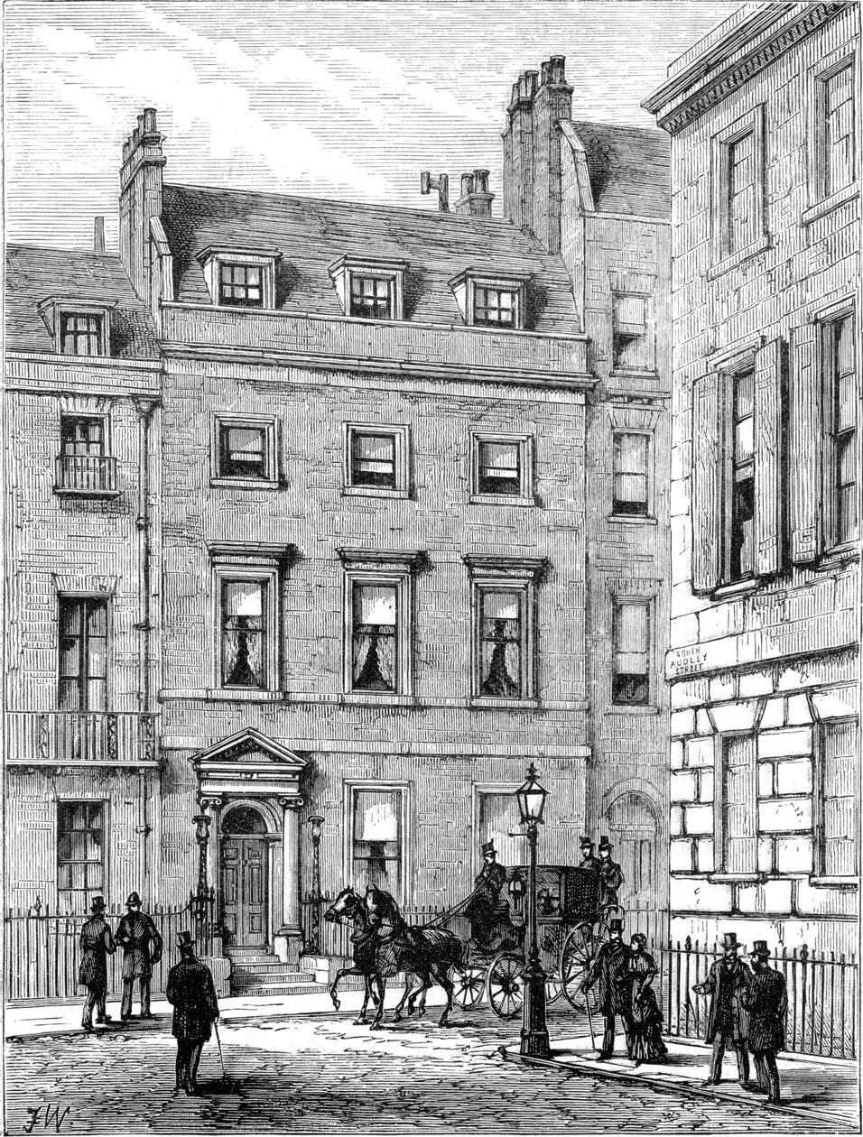 Lord Beaconsfields evi, 19, Curzon Caddesi, Mayfair, Londra, 1900 by Unbekannt