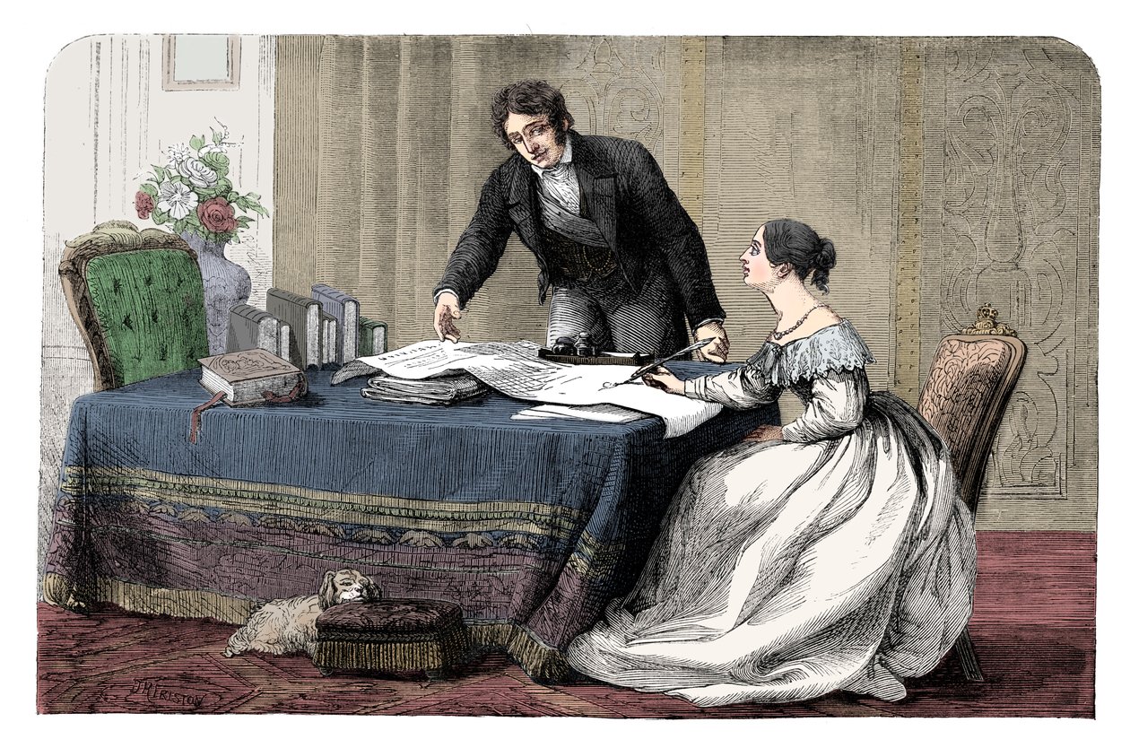 Lord Melbourne 1779-1848, genç bir Kraliçe Victoria'ya talimat veriyor 1819-1901, 1837 c1895 by Unbekannt