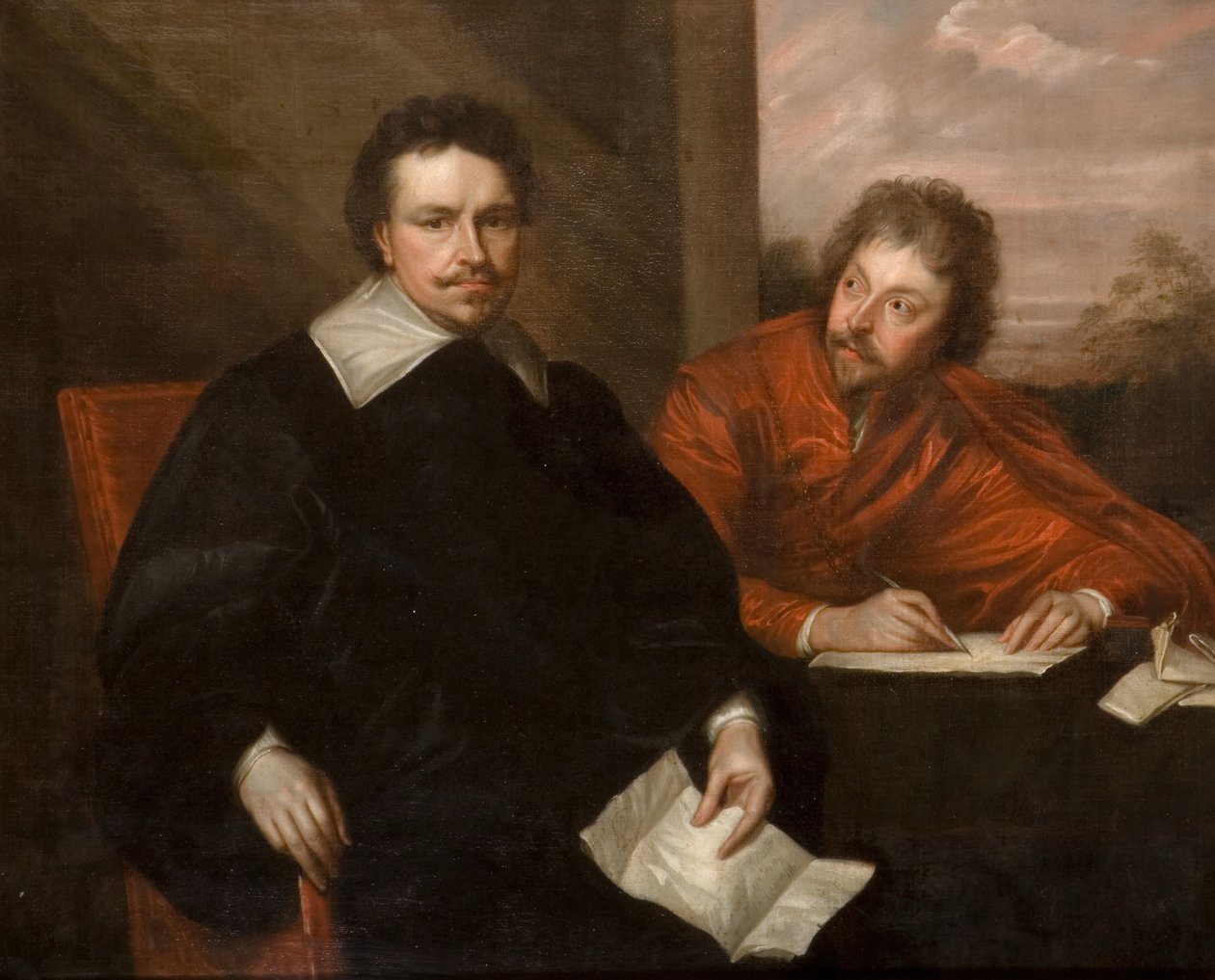 Lord Strafford ve Sekreteri Sir P Mainwaring, 1800. by Unbekannt