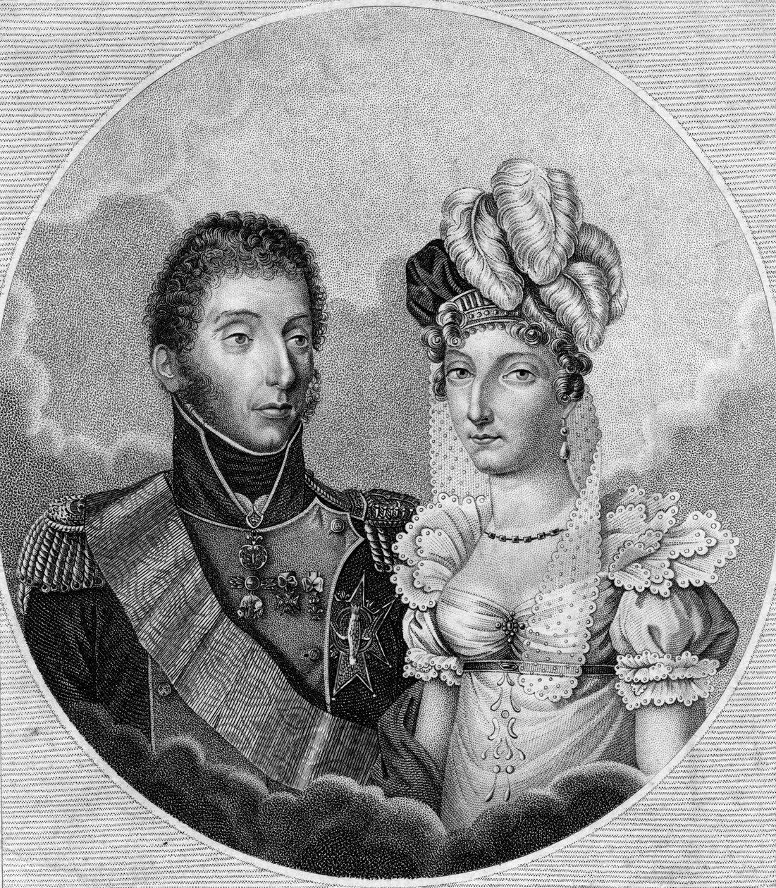 Louis-Antoine, Angouleme Dükü ve Prenses Marie-Therese Charlotte, 1799 by Unbekannt