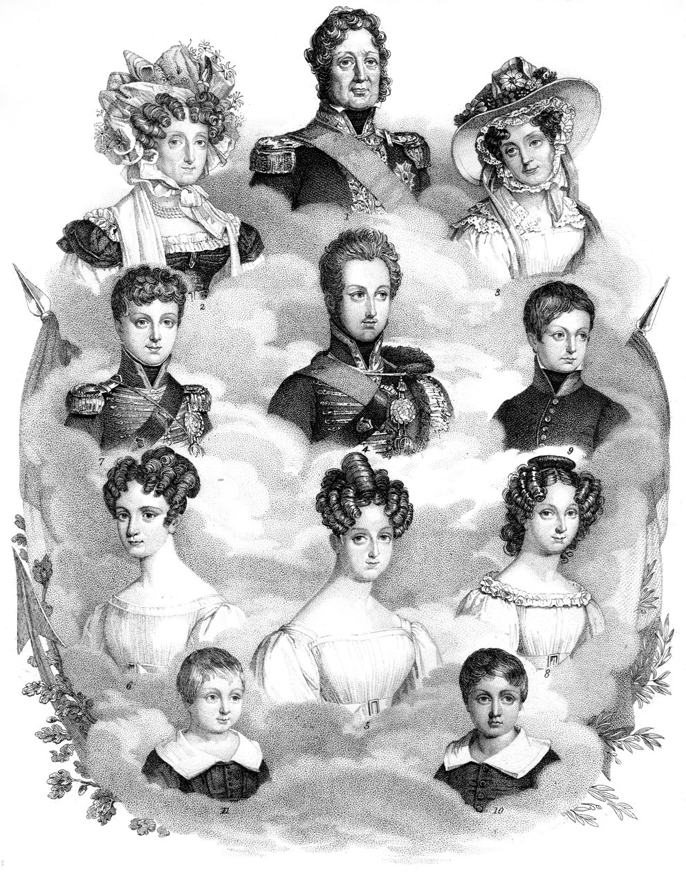Louis-Phillipe, Fransa Kralı ve ailesi, 19. yüzyıl by Unbekannt