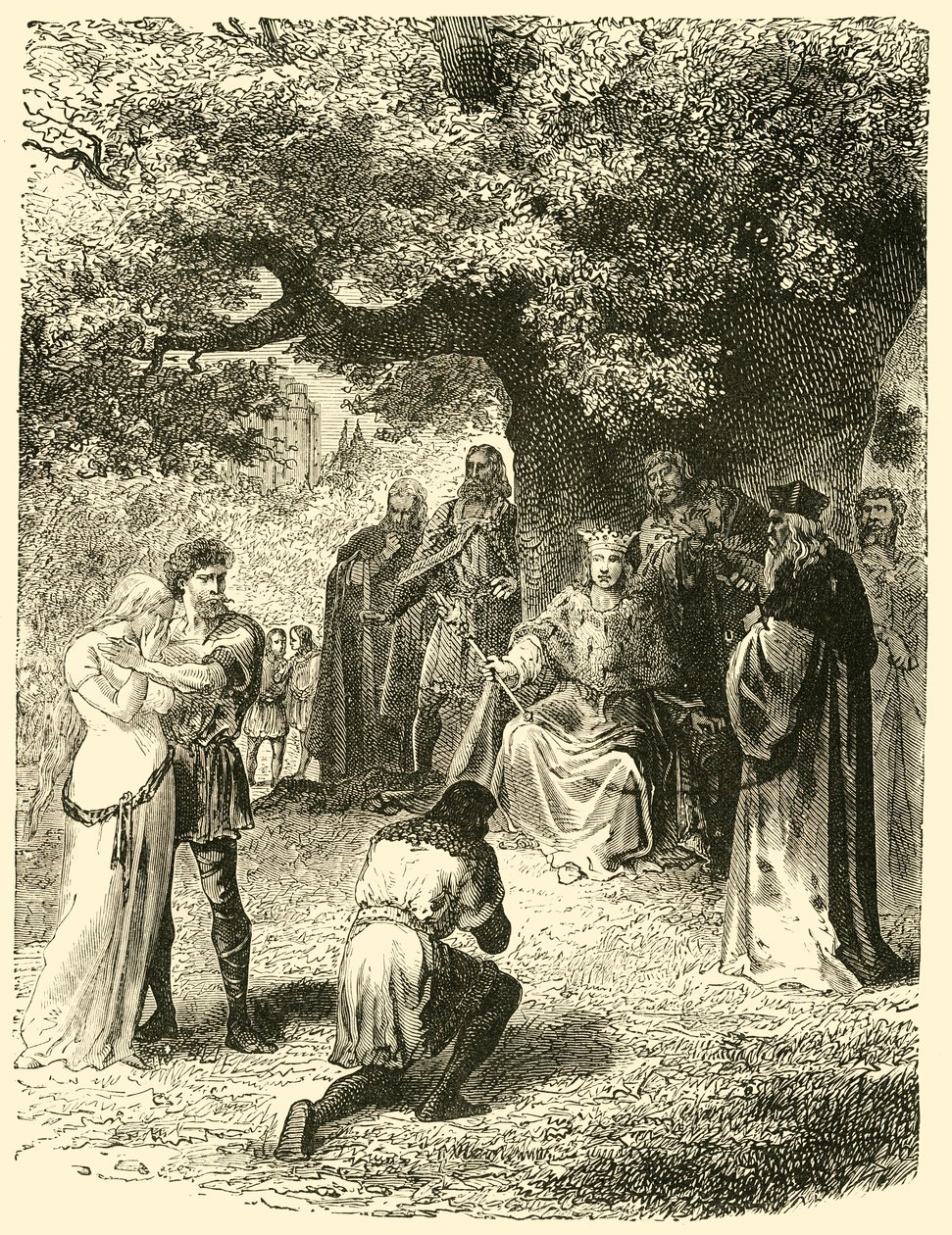 Louis IX, Vincennes Ormanında Adalet Dağıtıyor, 13. yüzyıl, 1890. by Unbekannt