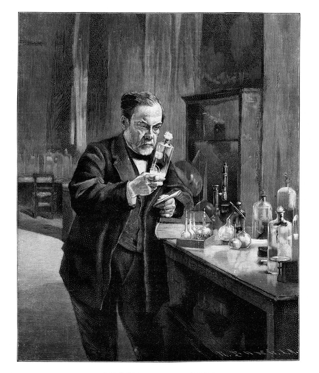 Louis Pasteur, 19. yüzyıl Fransız mikrobiyolog ve kimyager, 1900 by Unbekannt