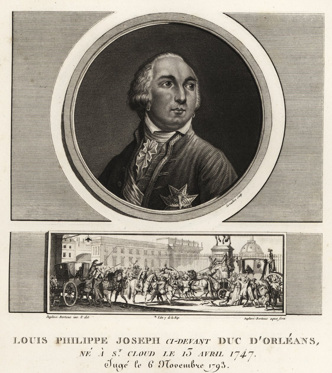Louis Philippe II, Orleans Dükü (1747-1789), Terör Saltanatı sırasında Fransız dükü giyotinle idam edildi by Unbekannt