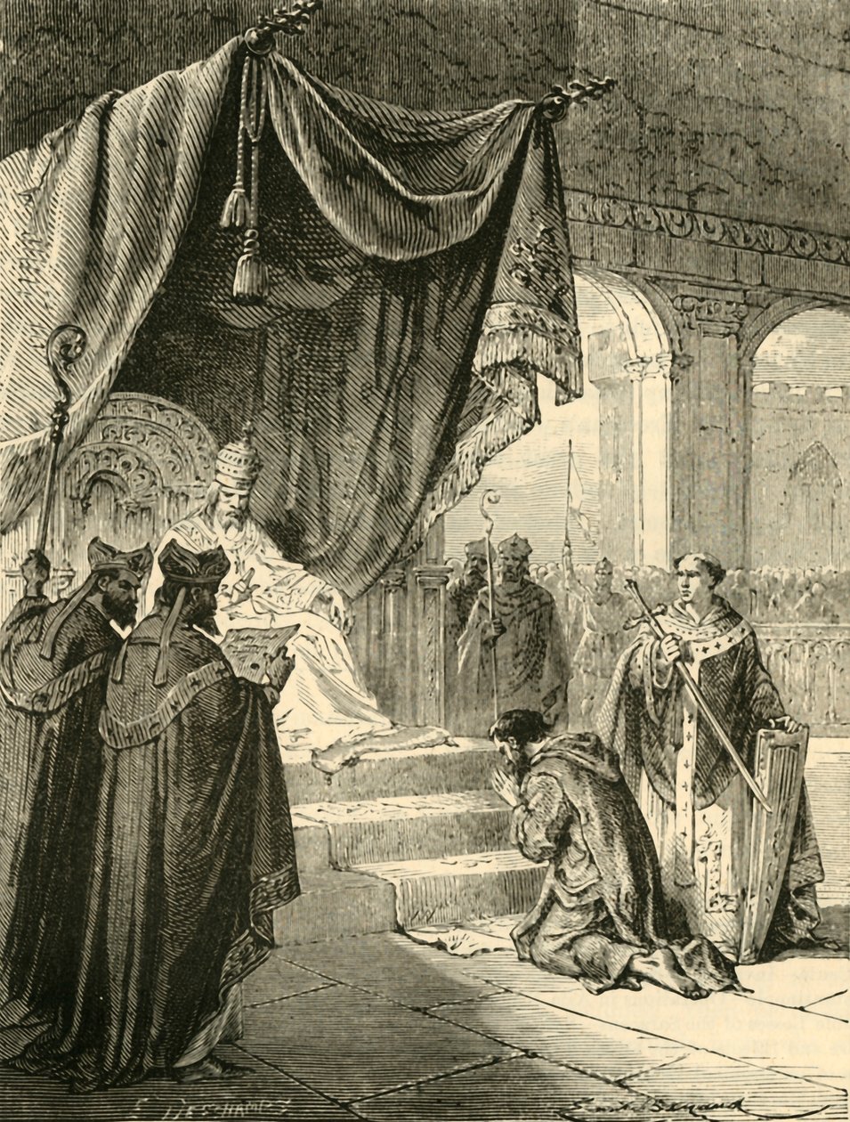 Dindar Louis Yeğeninin Tedavisi İçin Kefaret Yapıyor, Bernard, c818, 1890. by Unbekannt