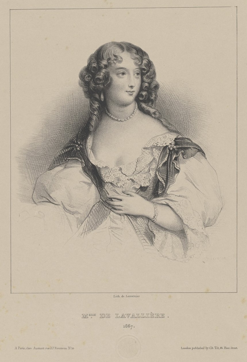 Louise de La Baume Le Blanc, La Vallière Düşesi 1644-1710, yaklaşık 1820. by Unbekannt