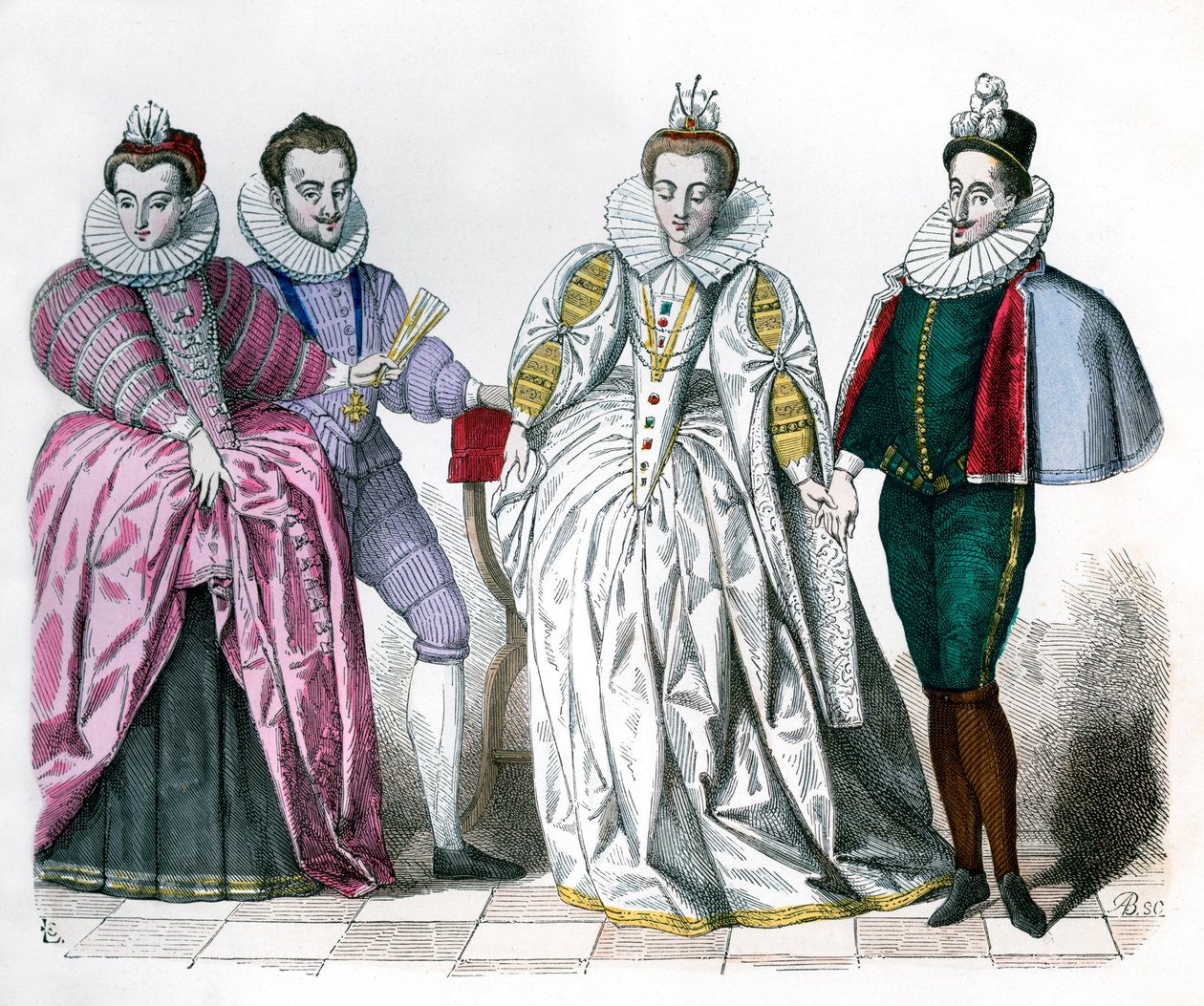 Lorraine Louise, Guise Dükü, Marguerite de Vaudemont ve Anne de Joyeuse, 1581 1882-1884 by Unbekannt