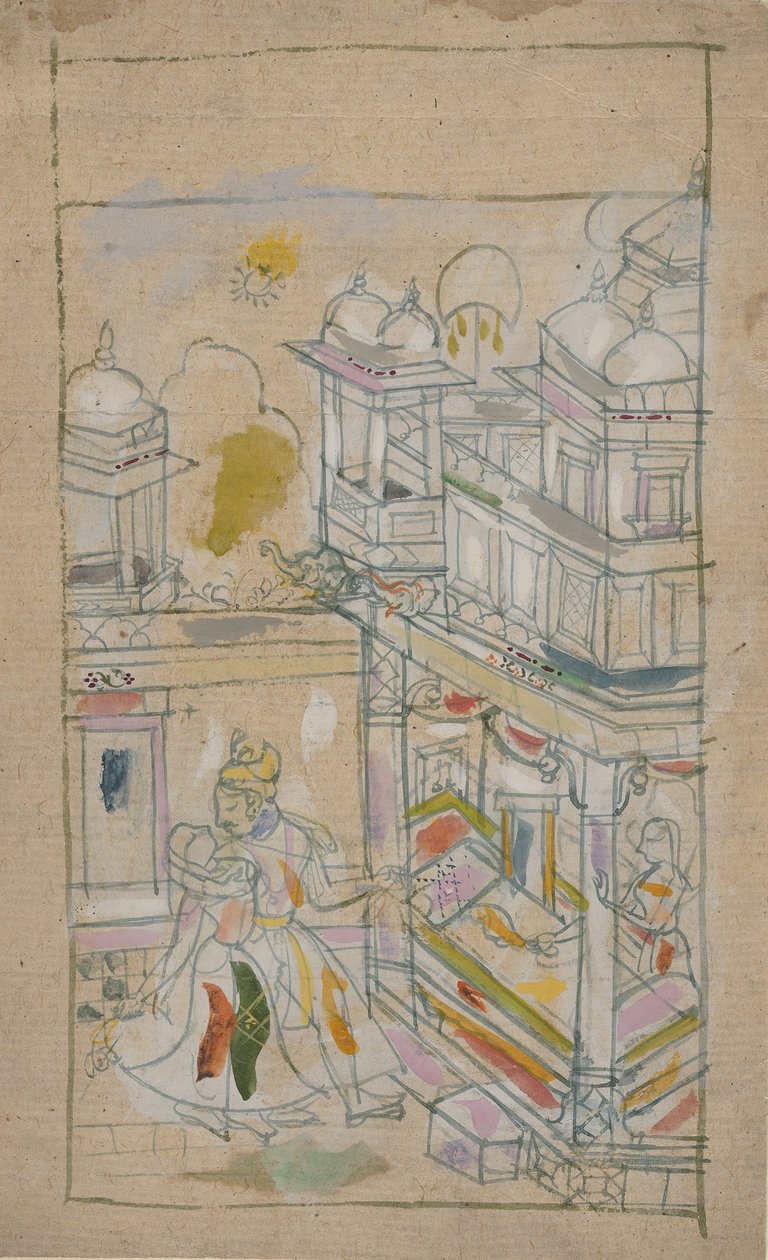 Saraya Dönen Aşıklar, 18. Yüzyılın Sonları. by Unbekannt