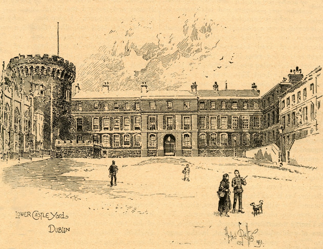 Lower Castle Yard, Dublin, İrlanda, c1890. by Unbekannt