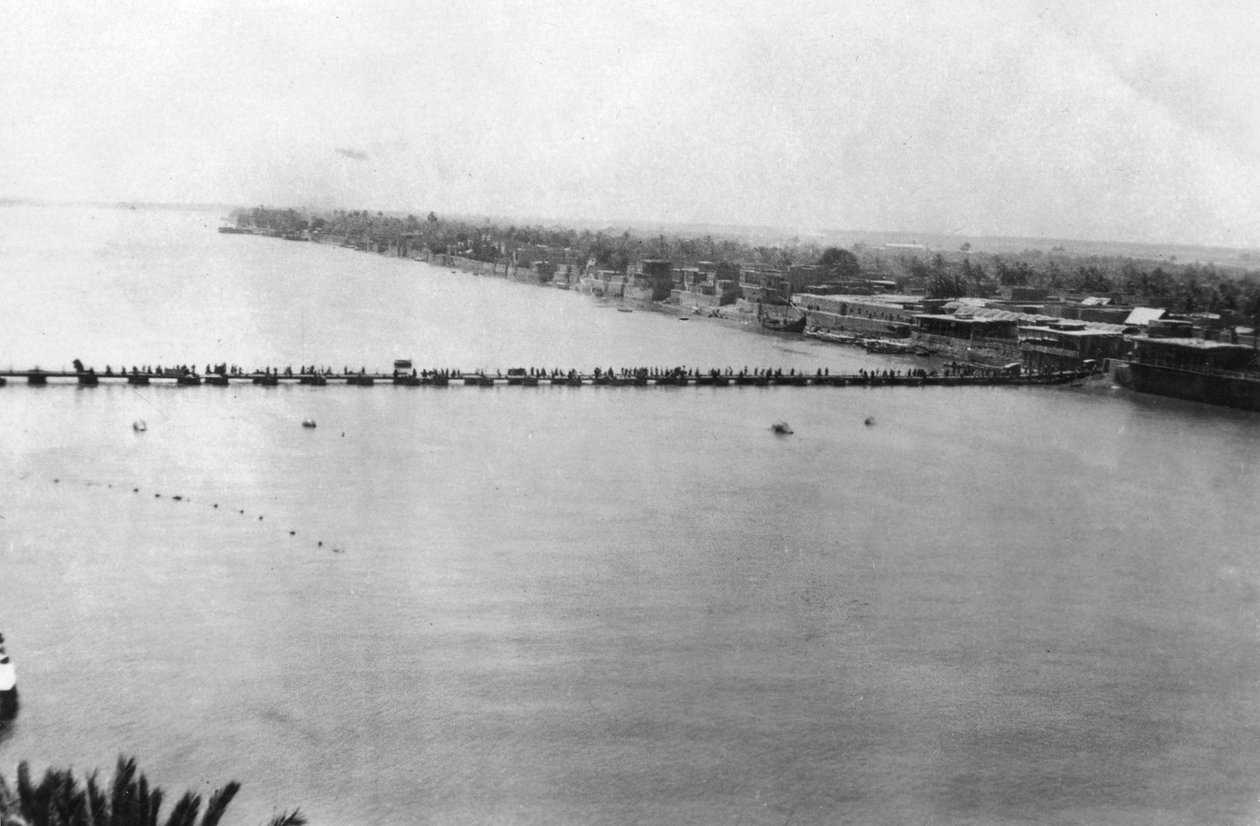 Alt duba köprüsü, Bağdat, Mezopotamya, Birinci Dünya Savaşı, 1918 by Unbekannt