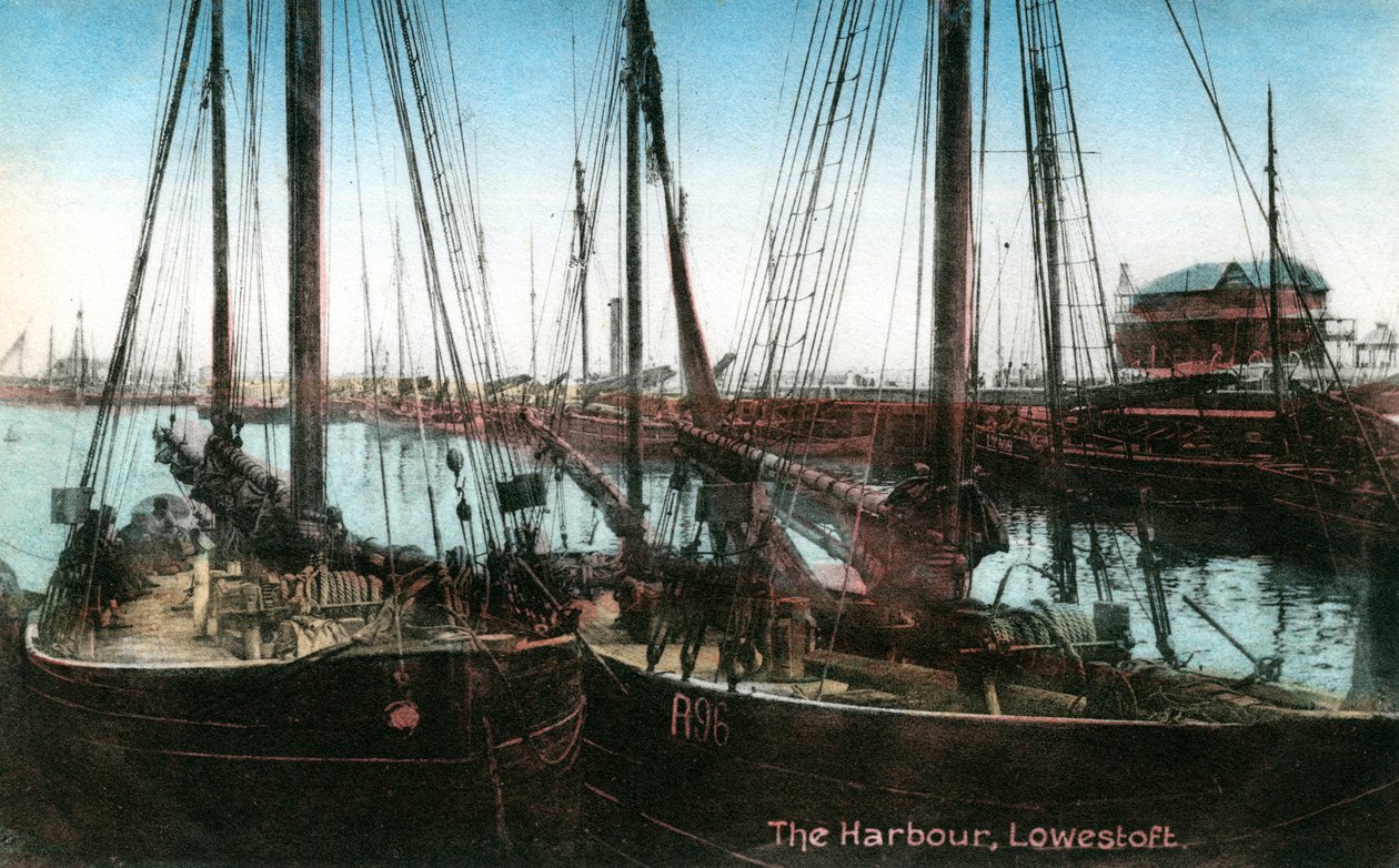 Lowestoft limanı, Suffolk, 1909 by Unbekannt