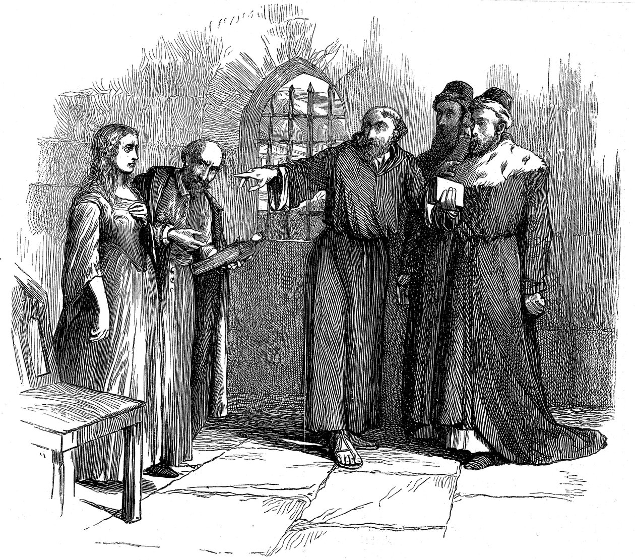Lucrezia Castellani, Waldenses hizmetini yasakladıktan sonra Engizisyon Mahkemesi önünde, c1476 19. yüzyıl by Unbekannt