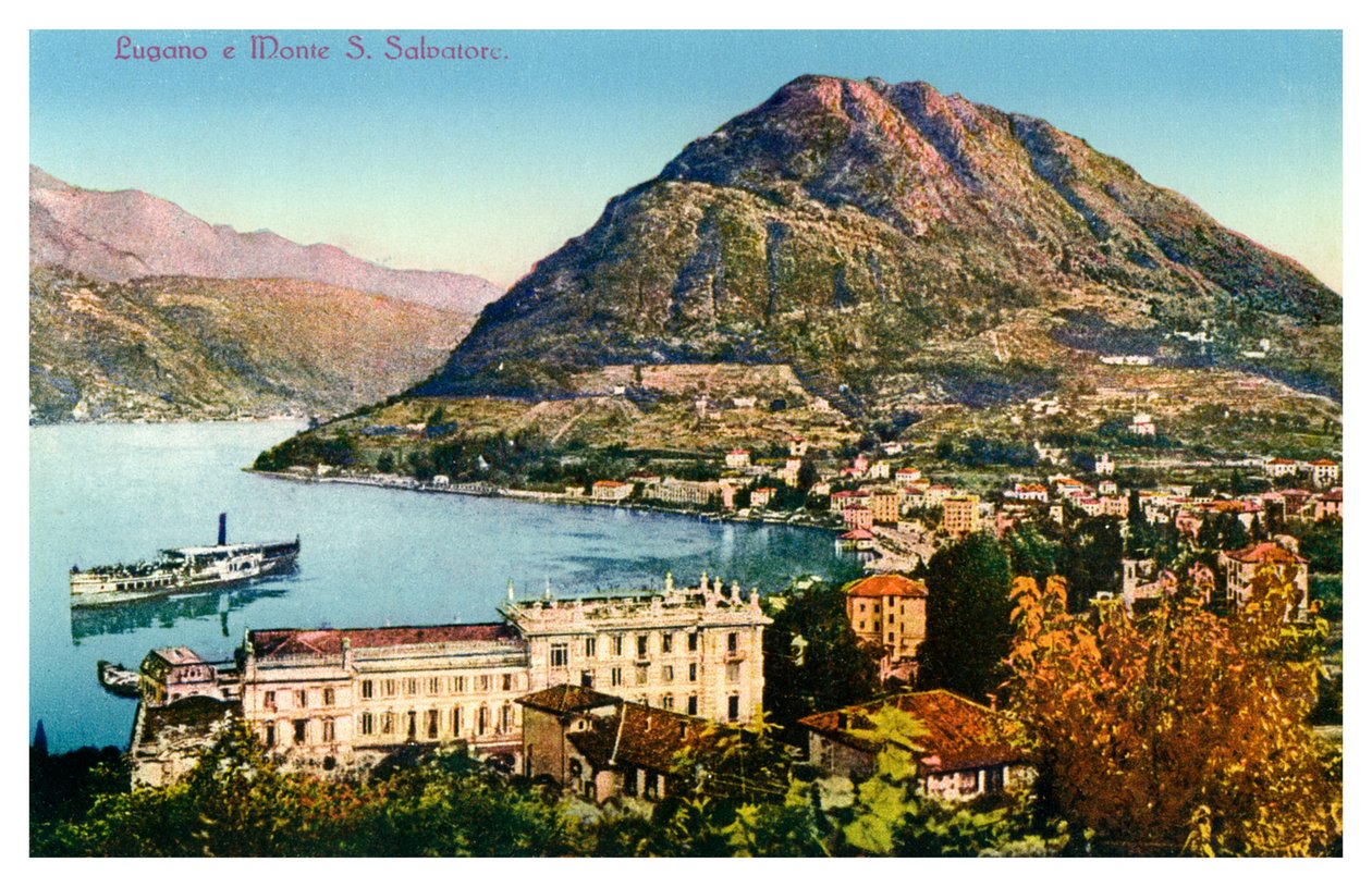 Lugano ve Monte San Salvatore, İsviçre, 20. yüzyıl by Unbekannt