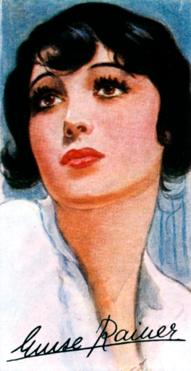 Luise Rainer, 1910-, iki kez Akademi Ödüllü sinema oyuncusu, 20. yüzyıl by Unbekannt