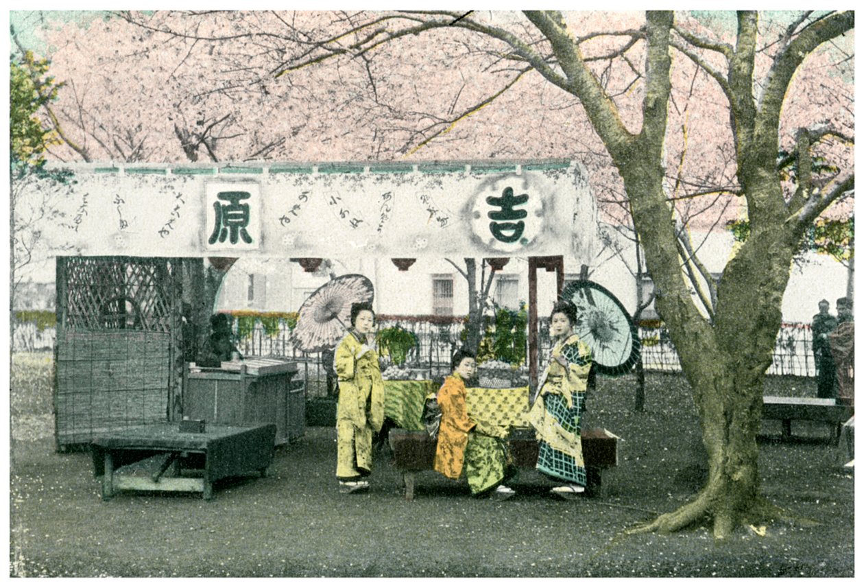 Halka açık bir parkta öğle yemeği standı, Japonya, 1904 by Unbekannt