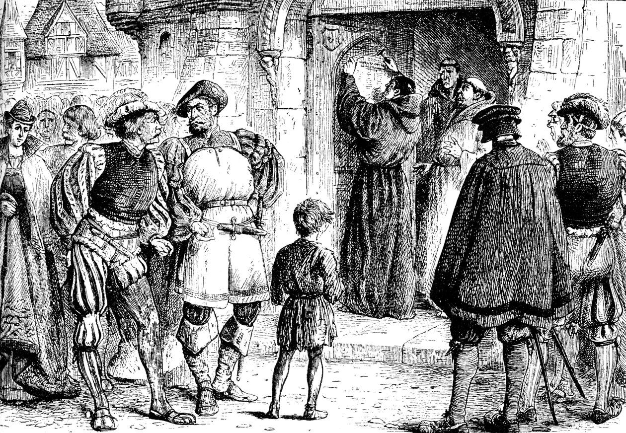 Luthers Protestosu, 1517, 1909 by Unbekannt