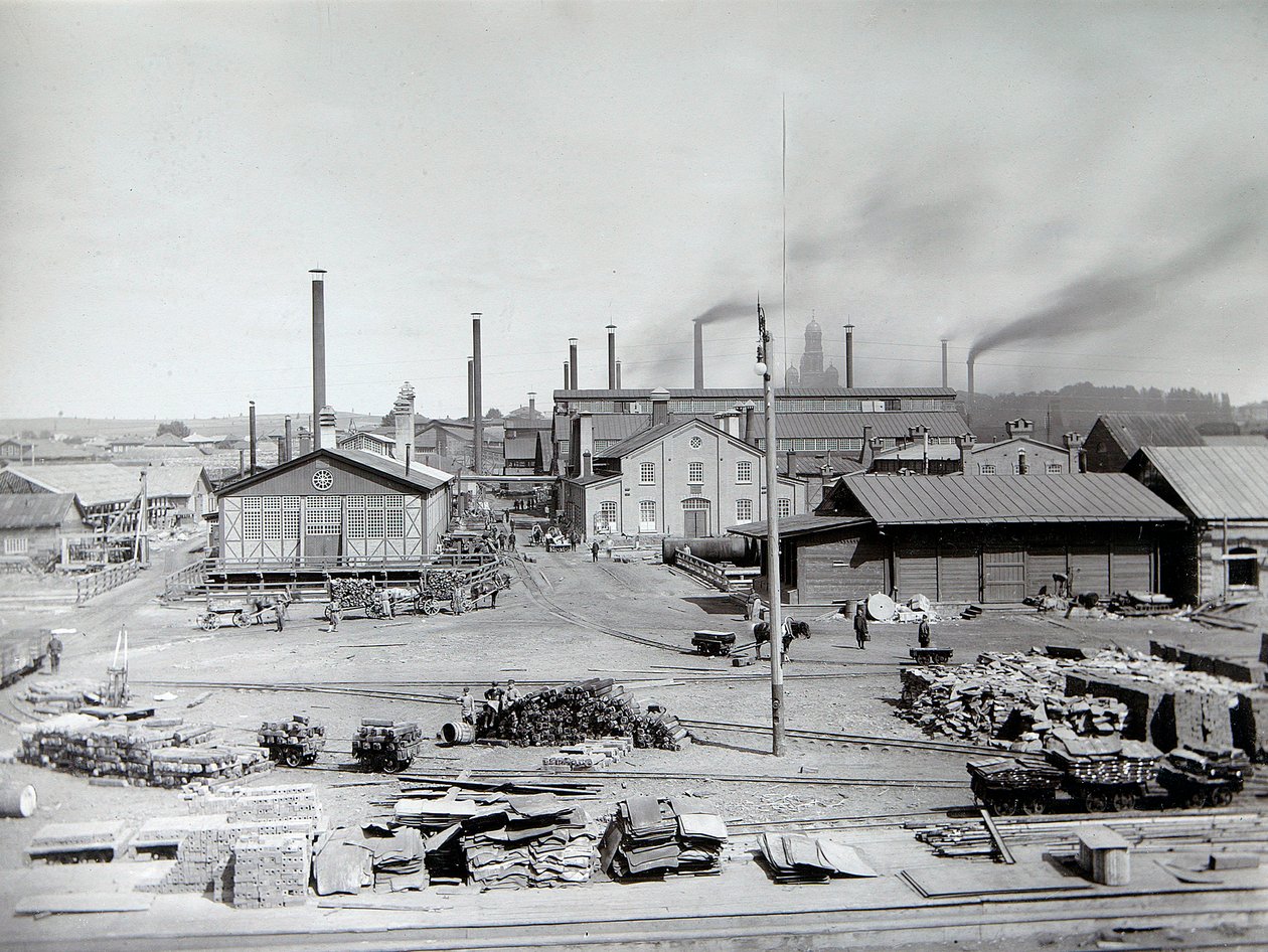 Lysva demir dökümhanesi, Rusya, 1900