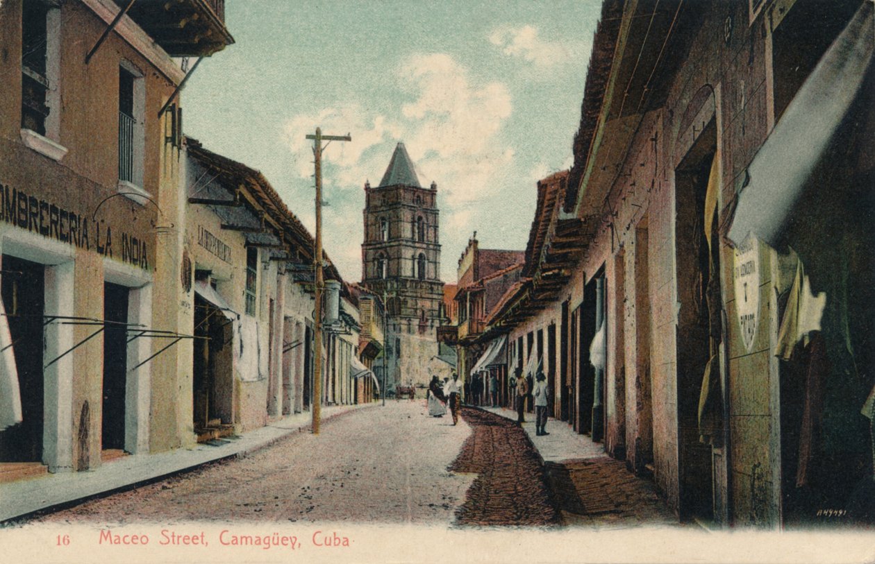 Maceo Caddesi, Camaguey, Küba, 1944 by Unbekannt