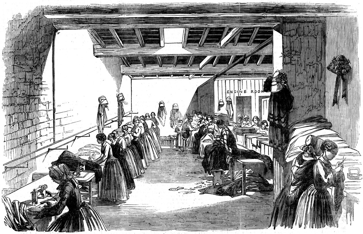 Buharlı Dikiş Fabrikasında Makine Dairesi, 1854 by Unbekannt