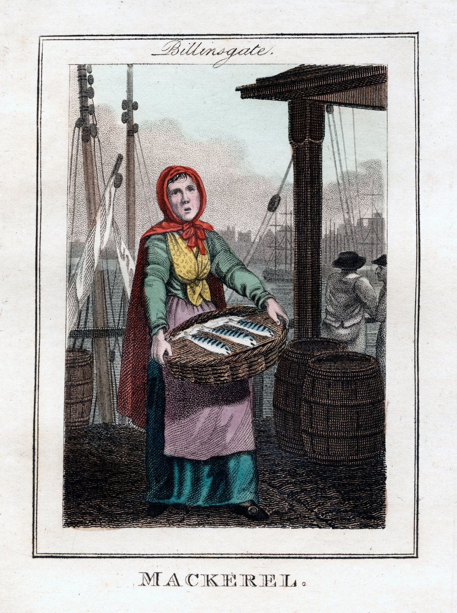 Uskumru, Billingsgate, Londra, 1805 by Unbekannt