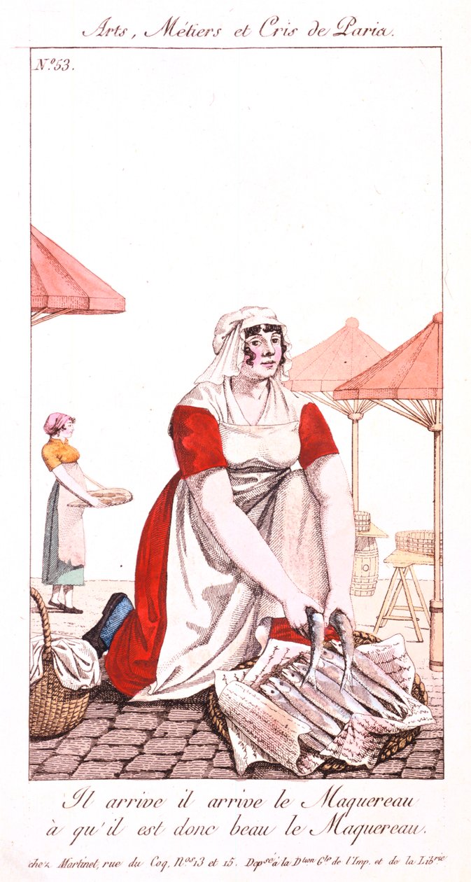 Uskumru satıcısı, 1826 by Unbekannt