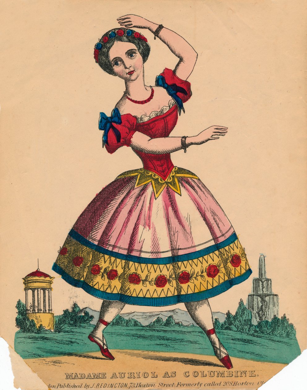 Madam Auriol, Columbine rolünde, c1849. by Unbekannt