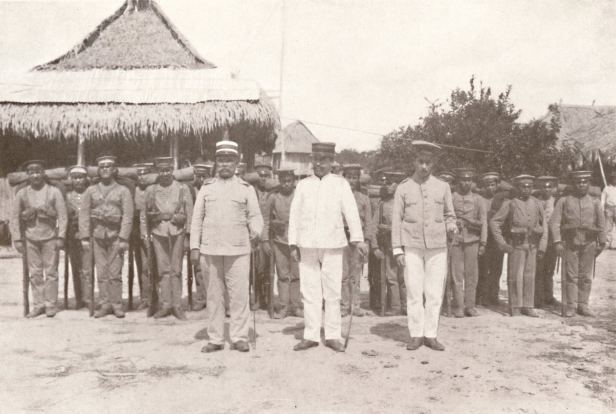 Madeira-Mamore Demiryolu: Bolivya-Brezilya sınırında: Bolivya subayları ve askerleri, 1914 by Unbekannt